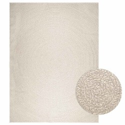 Tapis ZIZUR crème 240x340 cm aspect de jute intérieur extérieur 