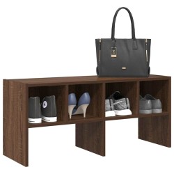 Étagère à chaussures empilable chêne marron 89,5x30x40 cm 