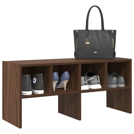 Étagère à chaussures empilable chêne marron 89,5x30x40 cm 