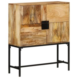 Buffet 80x30x95 cm bois de manguier brut massif 