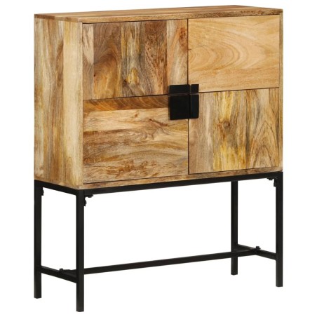 Buffet 80x30x95 cm bois de manguier brut massif 