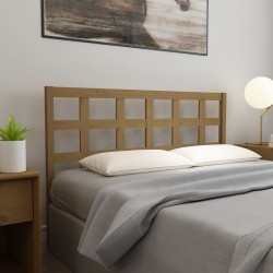 Tête de lit Marron miel 156x4x100 cm Bois massif de pin 