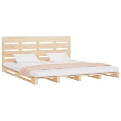 Cadre de lit sans matelas 140x190 cm bois de pin massif 
