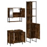 Ensemble de meubles de salle de bain 3 pcs Chêne fumé 