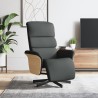 Fauteuil inclinable avec repose-pieds gris foncé tissu 