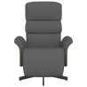 Fauteuil inclinable avec repose-pieds gris foncé tissu 