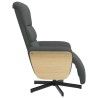 Fauteuil inclinable avec repose-pieds gris foncé tissu 