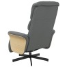 Fauteuil inclinable avec repose-pieds gris foncé tissu 