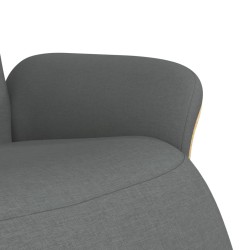 Fauteuil inclinable avec repose-pieds gris foncé tissu 