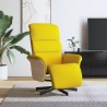 Fauteuil inclinable avec repose-pieds jaune clair tissu 