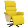 Fauteuil inclinable avec repose-pieds jaune clair tissu 