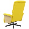 Fauteuil inclinable avec repose-pieds jaune clair tissu 