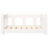 Lit pour chien Blanc 65,5x50,5x28 cm Bois de pin solide 