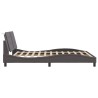 Cadre de lit sans matelas gris 160x200 cm similicuir 