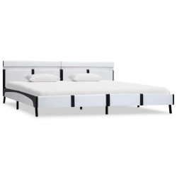 Cadre de lit avec LED sans matelas blanc 180x200 cm 
