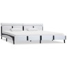 Cadre de lit avec LED sans matelas blanc 180x200 cm 