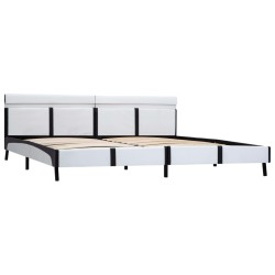Cadre de lit avec LED sans matelas blanc 180x200 cm 