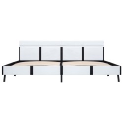 Cadre de lit avec LED sans matelas blanc 180x200 cm 