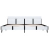 Cadre de lit avec LED sans matelas blanc 180x200 cm 