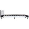 Cadre de lit avec LED sans matelas blanc 180x200 cm 