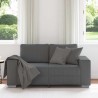 Canapé causeuse gris foncé 120 cm tissu velours côtelé 