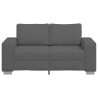Canapé causeuse gris foncé 120 cm tissu velours côtelé 