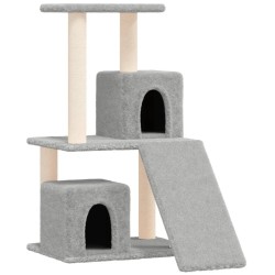 Arbre à chat avec griffoirs en sisal Gris clair 82 cm 
