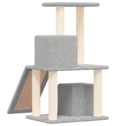 Arbre à chat avec griffoirs en sisal Gris clair 82 cm 