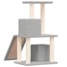 Arbre à chat avec griffoirs en sisal Gris clair 82 cm 