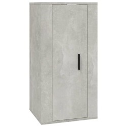 Meuble TV mural Gris béton 40x34,5x80 cm 