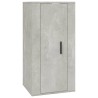 Meuble TV mural Gris béton 40x34,5x80 cm 