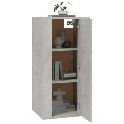 Meuble TV mural Gris béton 40x34,5x80 cm 