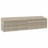 Boîte de rangement de jardin gris clair 220x50x58 cm rotin 