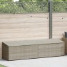 Boîte de rangement de jardin gris clair 220x50x58 cm rotin 