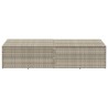 Boîte de rangement de jardin gris clair 220x50x58 cm rotin 