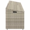 Boîte de rangement de jardin gris clair 220x50x58 cm rotin 