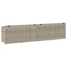 Boîte de rangement de jardin gris clair 220x50x58 cm rotin 