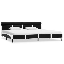 Cadre de lit avec LED sans matelas noir 180x200 cm 