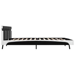 Cadre de lit avec LED sans matelas noir 180x200 cm 