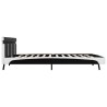 Cadre de lit avec LED sans matelas noir 180x200 cm 