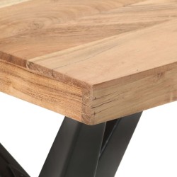 Table de salle à manger 120x60x76 cm Bois solide d'acacia 