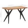 Table de salle à manger 120x60x76 cm Bois solide d'acacia 