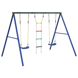 Ensemble de balançoire d'extérieur avec balançoires et échelle 
