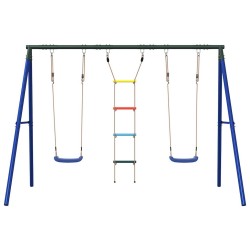 Ensemble de balançoire d'extérieur avec balançoires et échelle 