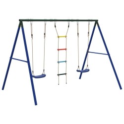 Ensemble de balançoire d'extérieur avec balançoires et échelle 
