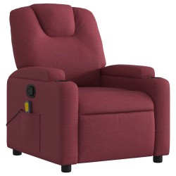 Fauteuil de massage inclinable Rouge bordeaux Tissu 