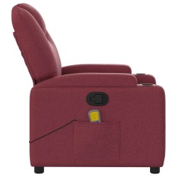 Fauteuil de massage inclinable Rouge bordeaux Tissu 