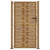 Portail de jardin 105x205 cm acier corten conception de carré 