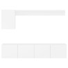 Unités murales TV 5 pcs blanc bois d'ingénierie 