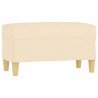 Banc Crème 70x35x41 cm Tissu 